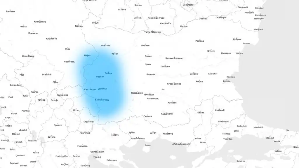Map of Bulgaria