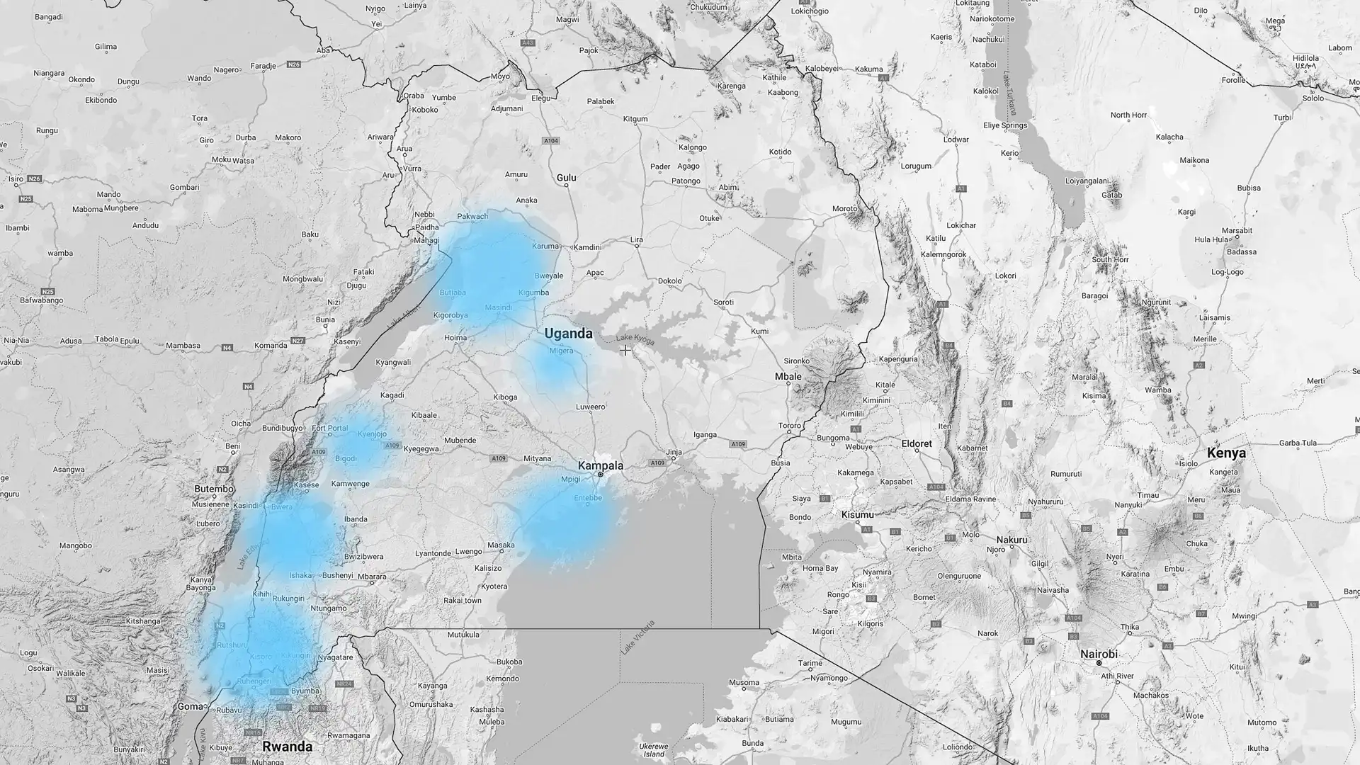 Map of Uganda