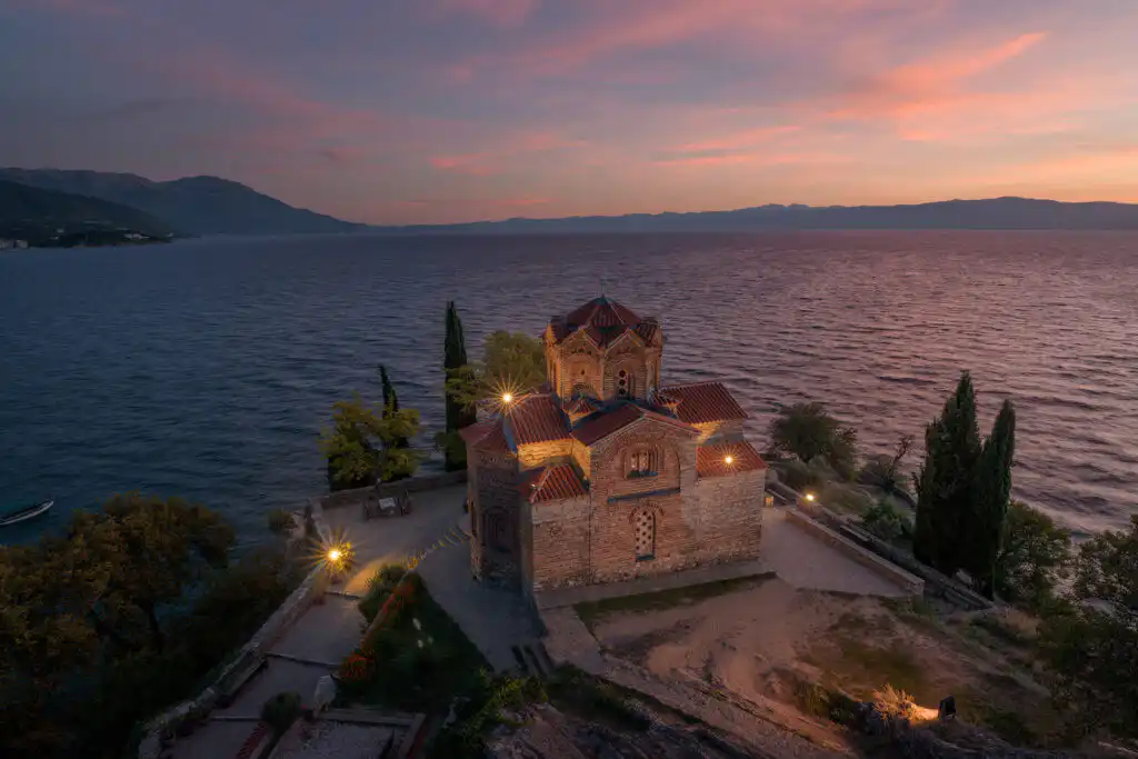 The most beautiful place in North Macedonia is definitely Lake Ohrid and its iconic church of St John of Kaneo